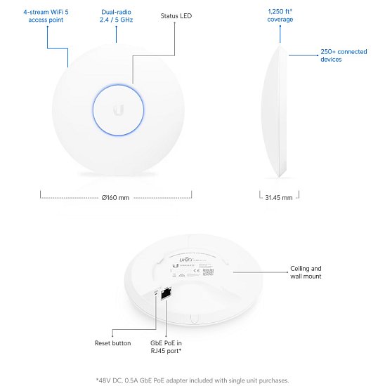 UBNT UniFi AP AC LITE 2,4GHz/5GHz