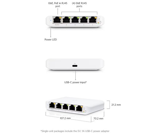 UBNT USW-FLEX-MINI - UniFi Switch Flex Mini