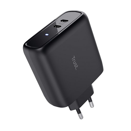 TRUST MAXO 65W 2P USB-C CHARGER BLK