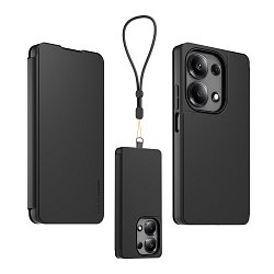 Made for Xiaomi Book Pouzdro s Poutkem pro Xiaomi Redmi Note 13 5G Black