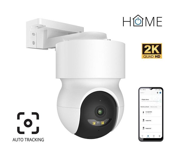 iGET HOME Camera CS8 White - WiFi 2K IP kamera otočná, noční vidění, audio, IP65, auto tracking