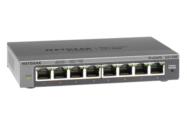 NETGEAR 8PT GIGABIT PLUS SWITCH, GS108e