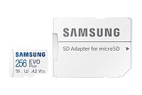 Samsung EVO Plus/micro SDXC/256GB/UHS-I U3 / Class 10/+ Adaptér/Bílá