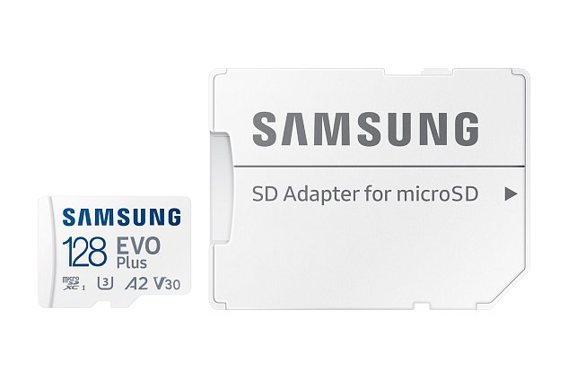 Samsung EVO Plus/micro SDXC/128GB/UHS-I U3 / Class 10/+ Adaptér/Bílá