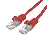 Kabel C-TECH patchcord Cat6, UTP, červený, 5m