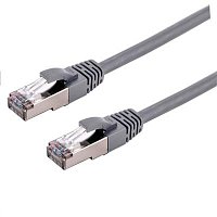 Kabel C-TECH patchcord Cat6a, S/FTP, šedý, 15m