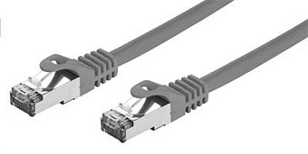 Kabel C-TECH patchcord Cat7, S/FTP, šedý, 10m