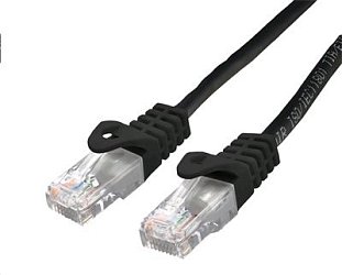 Kabel C-TECH patchcord Cat6, UTP, černý, 2m