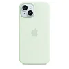 iPhone 15 Silicone Case with MS - Soft Mint