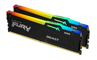 Kingston FURY Beast/DDR5/64GB/6000MHz/CL30/2x32GB/RGB/Black