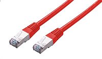 Kabel C-TECH patchcord Cat5e, FTP, červený, 2m