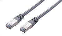 Kabel C-TECH patchcord Cat5e, FTP, šedý, 3m