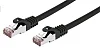 Kabel C-TECH patchcord Cat6, FTP, černý, 1m