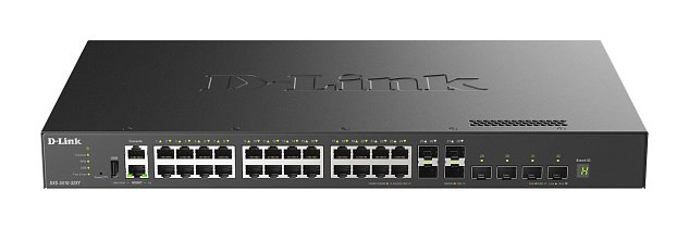 D-Link DXS-3410-32SY/E 10G Layer 3 Stackable Managed Switch, 24x 10GBASE-T, 4*10G SFP+, 4x 25G SFP28