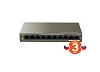 Tenda TEF1110P-8-102W PoE AT switch - 8x PoE 100 Mb/s + 2x Uplink 1 Gb/s, PoE max 102W, fanless,PoE+