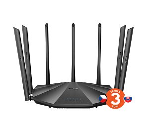 Tenda AC23 WiFi AC Router 2100Mb/s, 1x GWAN, 3x GLAN, VPN, IPv6, 7x 6dBi, 4x4 MU-MIMO, CZ App AC2100