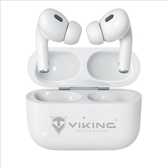 Bezdrátová Bluetooth sluchátka Viking AIR PLUS/ANC/BT/Bezdrát/Bílá