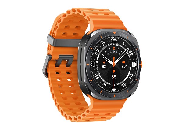 Samsung Galaxy Watch Ultra/47mm/Titanium Gray/Sport Band/Orange