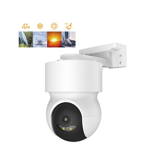 iGET HOME Camera CS8 White - WiFi 2K IP kamera otočná, noční vidění, audio, IP65, auto tracking