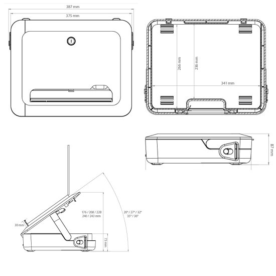 Kufřík a podložka pod notebook Fellowes BREYTA černý