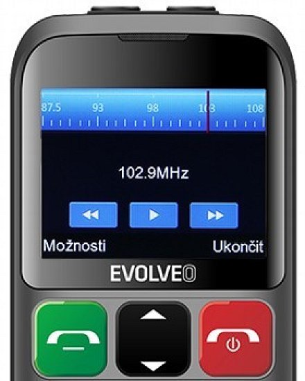 EVOLVEO EasyPhone ET, mobilní telefon pro seniory s nabíjecím stojánkem, stříbrná