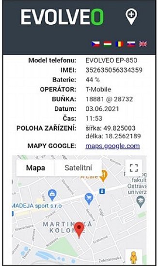 EVOLVEO EasyPhone ET, mobilní telefon pro seniory s nabíjecím stojánkem, stříbrná