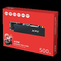 ADATA XPG GAMMIX S50 CORE/500GB/SSD/M.2 NVMe/Černá/Heatsink/3R