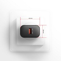 AXAGON ACU-QC18, nabíječka do sítě 18W, 1x port USB-A, QC3.0/AFC/Apple, černá