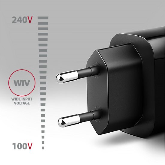 AXAGON ACU-QC18, nabíječka do sítě 18W, 1x port USB-A, QC3.0/AFC/Apple, černá