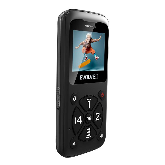 EVOLVEO EasyPhone ID, mobilní telefon pro seniory, černá