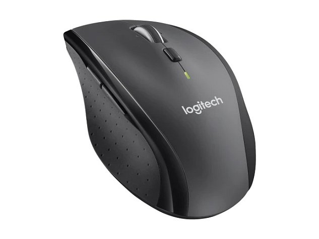 Logitech M705 Marathon/Kancelářská/Optická/Pro praváky/1 000 DPI/Bezdrátová USB/Černá-šedá