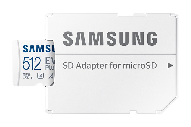 Samsung EVO Plus/micro SDXC/512GB/UHS-I U3 / Class 10/+ Adaptér/Bílá