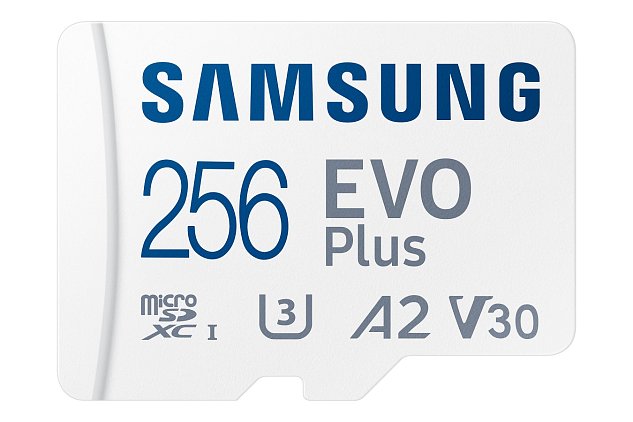 Samsung EVO Plus/micro SDXC/256GB/UHS-I U3 / Class 10/+ Adaptér/Bílá