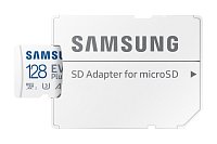 Samsung EVO Plus/micro SDXC/128GB/UHS-I U3 / Class 10/+ Adaptér/Bílá