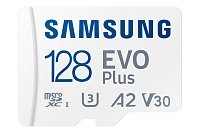 Samsung EVO Plus/micro SDXC/128GB/UHS-I U3 / Class 10/+ Adaptér/Bílá