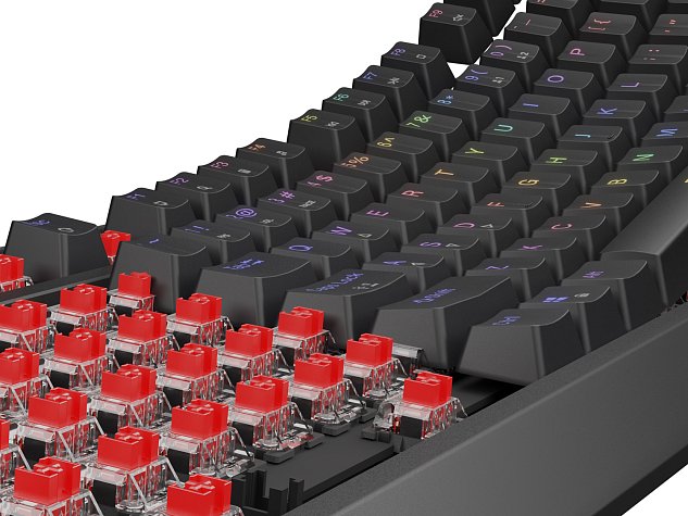 Genesis herní klávesnice THOR 230/TKL/RGB/Outemu Red/Drátová USB/US layout/Černá