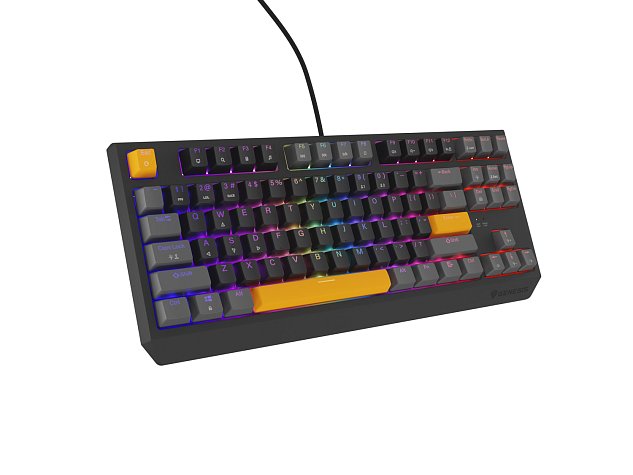 Genesis herní klávesnice THOR 230/TKL/RGB/Outemu Red/Drátová USB/US layout/Anchor Positive Šedá