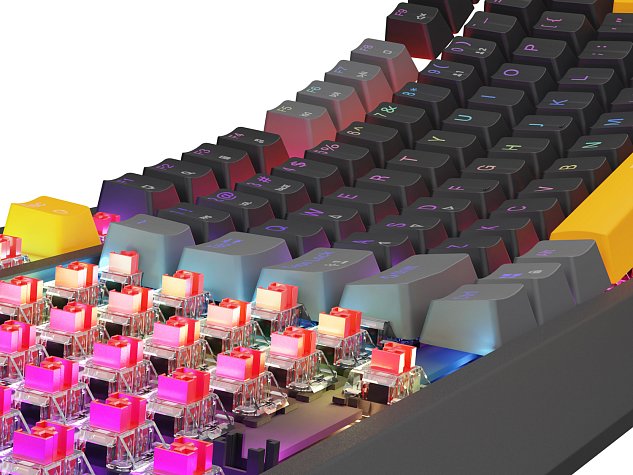 Genesis herní klávesnice THOR 230/TKL/RGB/Outemu Red/Drátová USB/US layout/Anchor Positive Šedá