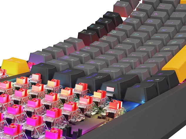 Genesis herní klávesnice THOR 230/TKL/RGB/Outemu Red/Drátová USB/US layout/Anchor Negative Šedá