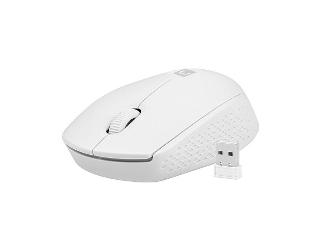 Myš Natec STORK/Kancelářská/Optická/1 600 DPI/Bezdrátová USB/Bílá