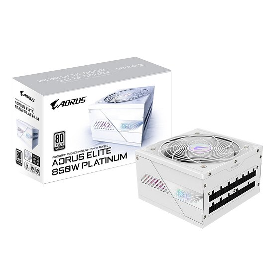 GIGABYTE zdroj 850W 80PLUS Platinum Modular white