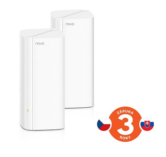 Tenda Nova EX12 (2-pack) WiFi6 AX3000 Mesh Gigabit system, 6xGLAN/GWAN, WPA3, VPN, SMART CZ aplikace