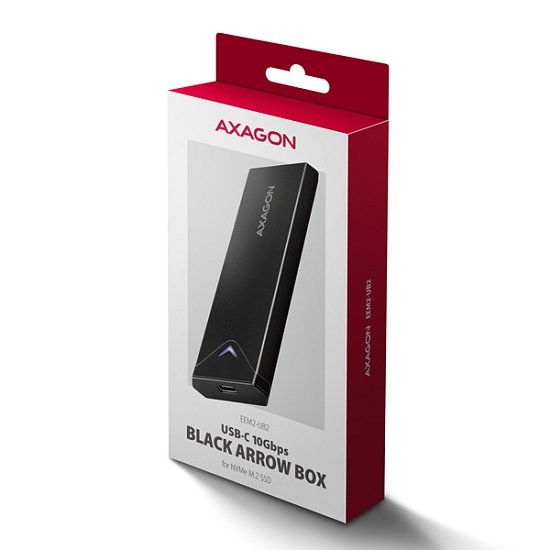 AXAGON EEM2-UB2 USB-C 10Gbps - M.2 NVMe SSD ARROW box, černý