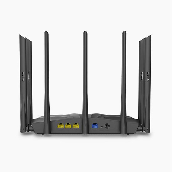 Tenda AC23 WiFi AC Router 2100Mb/s, 1x GWAN, 3x GLAN, VPN, IPv6, 7x 6dBi, 4x4 MU-MIMO, CZ App AC2100