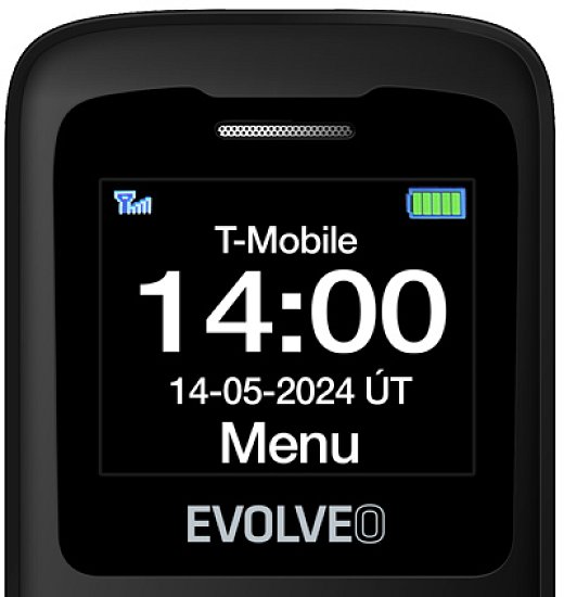 EVOLVEO EasyPhone ID, mobilní telefon pro seniory, černá