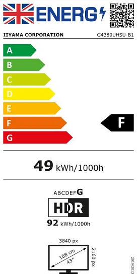 iiyama G-Master/G4380UHSU-B1/42,5