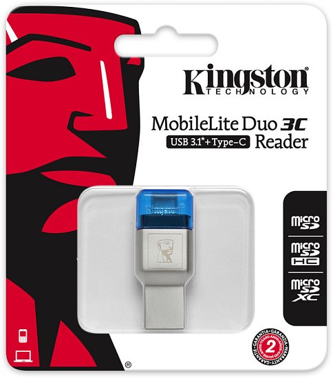 MobileLite DUO 3C USB3.1+Typ C microSDHC/SDXC čtečka Kingston