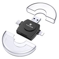 VIKING ČTEČKA PAMĚŤOVÝCH KARET V4 USB3.0 4V1 černá