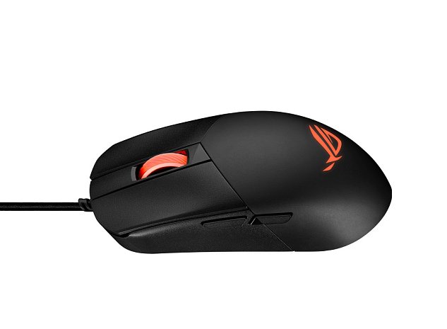 Asus ROG Strix Impact III/Herní/Optická/Pro praváky/12 000 DPI/Drátová USB/Černá