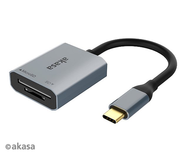 AKASA USB 3.2 Type-C Dual čtečka karet